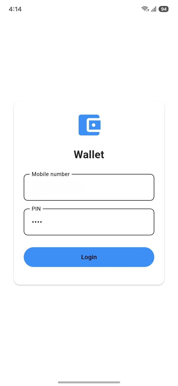 FinTech wallet login